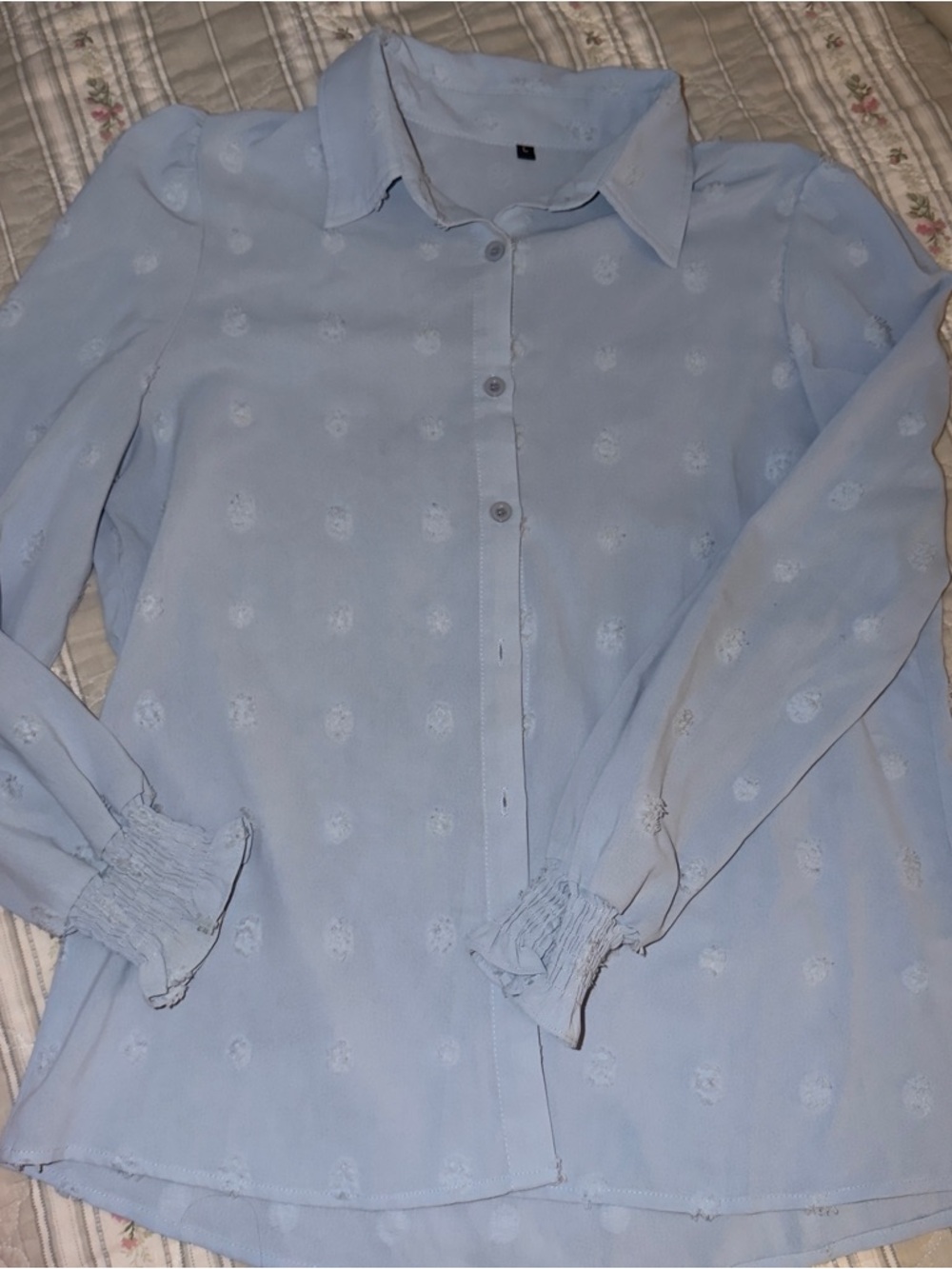Light Blue Long-Sleeve Button-Up Shirt